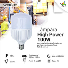 Cargar imagen en el visor de la galería, Lámpara Galponera Led Alto Poder E40 100w