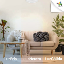 Cargar imagen en el visor de la galería, 12 Volts Panel Led 18w Redondo Aplicar Exterior Blanco Frio