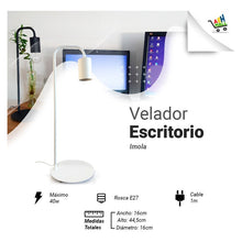 Cargar imagen en el visor de la galería, Lampara Velador De Escritorio Diseño Imola Estilo Industrial
