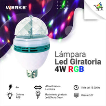 Cargar imagen en el visor de la galería, Lampara Disco Bolichera Dj Party Lamp Rgb Giratoria.