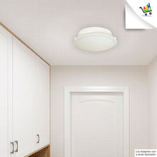 Cargar imagen en el visor de la galería, Plafon Techo Vidrio Circular 25cm Diseño Verona Decorativo