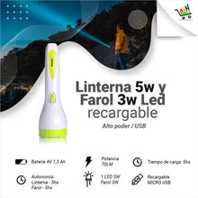 Cargar imagen en el visor de la galería, Linterna Led 1 Led 3w Hd -werke- Lt 1004 Cuotas Sin Interes!