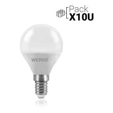 Cargar imagen en el visor de la galería, Lámpara Led Gota E14 5,5w Cálida Werke - Pack X 10 Un.