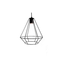 Cargar imagen en el visor de la galería, Lampara Colgante Vintage 1 Luz Jaula Diamante 15cm