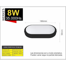 Cargar imagen en el visor de la galería, Tortuga Led Ovalada 8w Fría