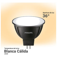 Cargar imagen en el visor de la galería, Lampara Dicroica Bipin Led Mr16 12v 7w Dimerizable Philips