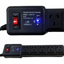 Cargar imagen en el visor de la galería, Protector De Tensión Zapatilla 5 Tomas Gaming Tv Audio.