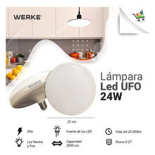 Cargar imagen en el visor de la galería, Lampara Led Ufo 24w Werke