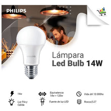 Cargar imagen en el visor de la galería, Lampara Led 14w = 120w E27 Philips Pack X 10u.