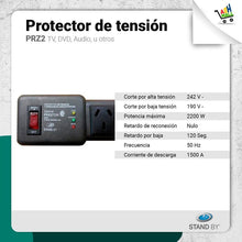 Cargar imagen en el visor de la galería, Protector De Tensión Zapatilla 5 Tomas Gaming Tv Audio.