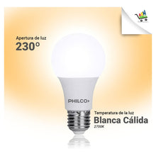 Cargar imagen en el visor de la galería, Lampara Led Bulb 7w E27 Philco Pack X 10 Unidades