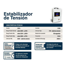 Cargar imagen en el visor de la galería, Estabilizador Elevador Automatico Tension 3000 W