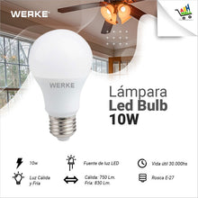 Cargar imagen en el visor de la galería, Lampara Led Blanca 10w Luz Fría Pack X 10 Unidades Werke