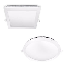 Cargar imagen en el visor de la galería, Panel Led Embutir 24w Redondo Cuadrado