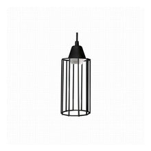 Cargar imagen en el visor de la galería, Lampara Colgante Vintage 1 Luz Jaula Cilindro 15cm Con Foco