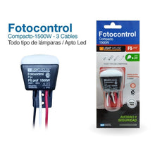 Cargar imagen en el visor de la galería, Fotocontrol Fotocelula Fijo  1500w 3 Cables Ideal Lamparas
