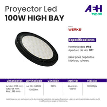 Cargar imagen en el visor de la galería, Proyector Led Industrial 100w Fria Werke
