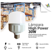 Cargar imagen en el visor de la galería, Lamparas Galponera De 30w Led Alto Poder - Hi Power - E 27
