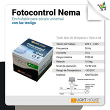 Cargar imagen en el visor de la galería, Fotocontrol Fotocelula  1500w 10a Todo Tipo Lampara P Zocalo
