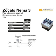 Cargar imagen en el visor de la galería, Zocalo Para Fotocelula Exterior Norma Nema
