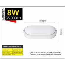 Cargar imagen en el visor de la galería, Tortuga Led Ovalada 8w Fría
