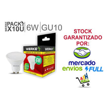 Cargar imagen en el visor de la galería, Lampara Led Gu10 6w Luz Cálida  - Werke - Pack X 10 U
