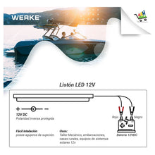Cargar imagen en el visor de la galería, Listón Led 30 Cm  Werke 12 Volts.
