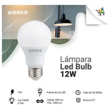 Cargar imagen en el visor de la galería, Lampara Led Blanca 12w Luz Fría Pack X 10 Unidades
