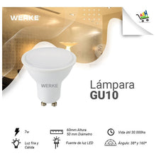 Cargar imagen en el visor de la galería, Lámpara Gu10 Led 7w   Dimerizable   Fría Werke
