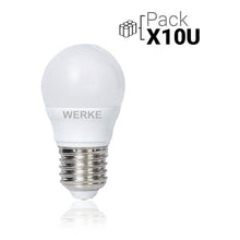 Cargar imagen en el visor de la galería, Lámpara Led Gota 5,5w Fría  E27 Werke Pack X 10 Un.
