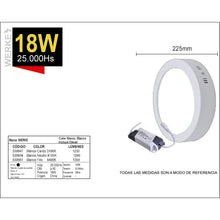 Cargar imagen en el visor de la galería, Panel Led Aplicar Redondo 18w Frio - Pack X 10u
