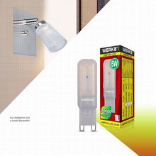 Cargar imagen en el visor de la galería, Aplique  Spot   Ovaleto  Acero Inoxidable  + Foco Led G9
