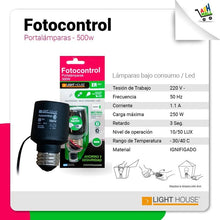 Cargar imagen en el visor de la galería, Fotocontrol Portalamparas 500w Ideal Led
