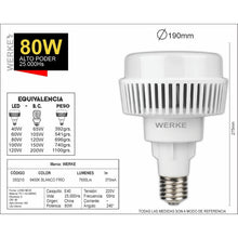 Cargar imagen en el visor de la galería, Lampara Led High Power Long Neck  80w  E40  Galponera
