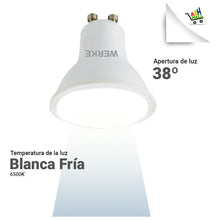 Cargar imagen en el visor de la galería, Lámpara Gu10 Led 7w   Dimerizable   Fría Werke
