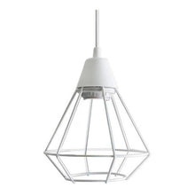Cargar imagen en el visor de la galería, Lampara Colgante Vintage 1 Luz Jaula Diamante 15cm

