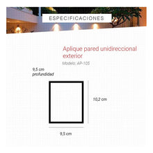 Cargar imagen en el visor de la galería, Aplique Pared Unidireccional Exterior

