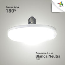 Cargar imagen en el visor de la galería, Lampara Ufo 36w  Werke - Ideal Cocina Frío 6400k
