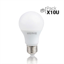 Cargar imagen en el visor de la galería, Lampara Led Blanca 10w Luz Cálida  Pack X 10 U
