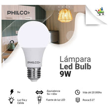 Cargar imagen en el visor de la galería, Lampara Led Bulb 9w E27 Philco Pack X 10 Unidades
