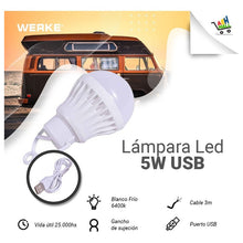 Cargar imagen en el visor de la galería, Lámpara Led 5w Usb Colores Werke
