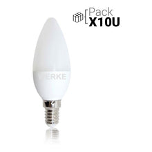Cargar imagen en el visor de la galería, Led Vela C35 4,5w Luz Fría E14 -pack X 10 U -werke
